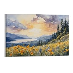 Watercolor columbia river for sale  Delivered anywhere in USA 