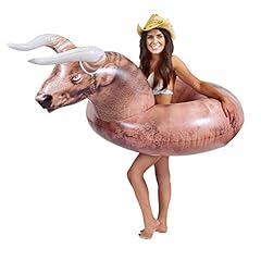 GoFloats Inflatable Buckin' Bull Pool Float Party Tube, used for sale  Delivered anywhere in USA 