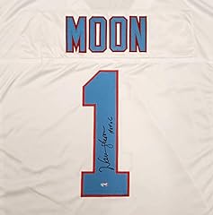 Houston Oilers Warren Moon Autographed White Jersey, used for sale  Delivered anywhere in USA 