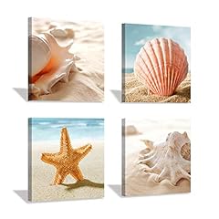 Beach seashell canvas for sale  Delivered anywhere in USA 