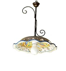 Lampadario rustico ceramica usato  Spedito ovunque in Italia 