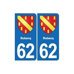 Robecq blason autocollant d'occasion  Livré partout en France