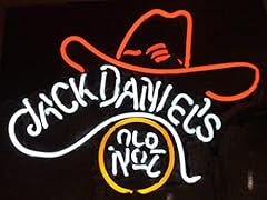 Custom 17" for Jack Cowboy Hat Neon Signs with Real for sale  Delivered anywhere in USA 