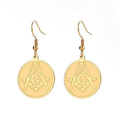 Masonic freemason earrings for sale  Delivered anywhere in UK