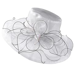 White fascinators organza for sale  Delivered anywhere in Ireland