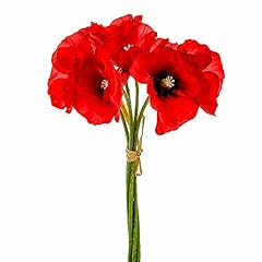 Artificial silk poppy for sale  Delivered anywhere in UK