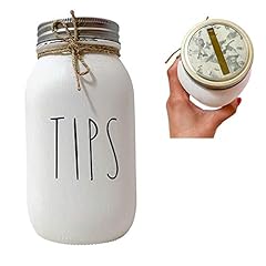 Tips jar white for sale  Delivered anywhere in USA 