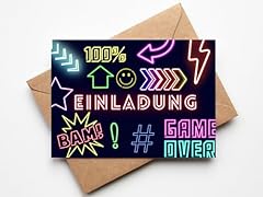 Neon lasertag einladungskarten gebraucht kaufen  Wird an jeden Ort in Deutschland