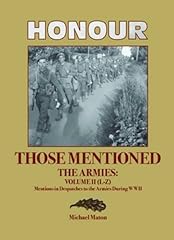 (L-Z) (Vol II) (Honour Those Mentioned The Armies: Mentions in Despatches to the Armies During World War II) for sale  Delivered anywhere in UK