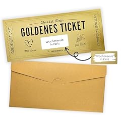 Goldenes ticket personalisiert gebraucht kaufen  Wird an jeden Ort in Deutschland