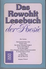 Rowohlt lesebuch poesie gebraucht kaufen  Wird an jeden Ort in Deutschland