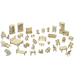 Used, Dollhouse Furniture - Laser Cut Wooden 3D Puzzle Miniature for sale  Delivered anywhere in UK