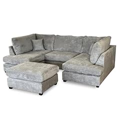 Shaped settee grey for sale  Delivered anywhere in UK