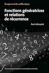 Fonctions génératrices relat d'occasion  Livré partout en Belgiqu