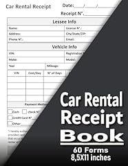 Car rental receipt for sale  Delivered anywhere in UK