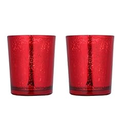 2pcs red glass for sale  Delivered anywhere in USA 
