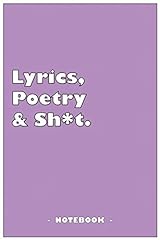 Lyrics poetry notebook for sale  Delivered anywhere in USA 