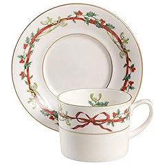Royal Worcester Holly Ribbons Teacup and Saucer for sale  Delivered anywhere in USA 