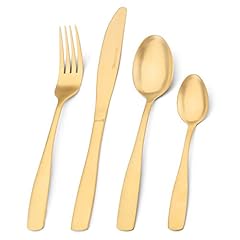 Matte gold cutlery for sale  Delivered anywhere in UK