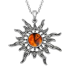 Amber sun necklace for sale  Delivered anywhere in UK