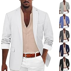 Linen jacket men for sale  Delivered anywhere in USA 