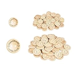 60pcs wooden buttons for sale  Delivered anywhere in UK