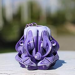Carved candles purple for sale  Delivered anywhere in USA 