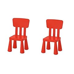 Ikea Mammut - Sedia per bambini per interni ed esterni, colore rosso, confezione da 2 usato  Spedito ovunque in Italia 