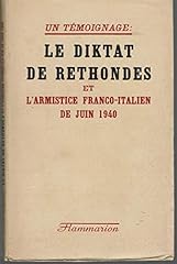 Diktat rethondes armistice d'occasion  Livré partout en France