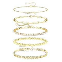 Pcs gold bracelets for sale  Delivered anywhere in UK