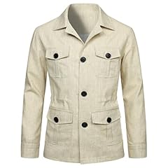 Men linen safari for sale  Delivered anywhere in UK