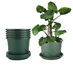 DARENYI 6Pcs Plastic Plant Pots, 21cm Plant Pots with for sale  Delivered anywhere in UK
