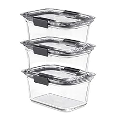 Rubbermaid Brilliance Glass Storage 4.7-Cup Food Containers, used for sale  Delivered anywhere in USA 