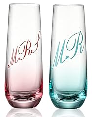 Mrs champagne flutes for sale  Delivered anywhere in Ireland