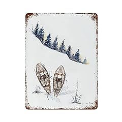 YTTdesigins Vintage tin Sign,Snowshoes Vintage Painting for sale  Delivered anywhere in USA 