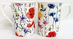 Wildflowers meadow mugs for sale  Delivered anywhere in UK