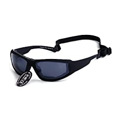 Supertrip, occhiali da sole polarizzati uomo, occhiali sport, occhiali da bicicletta, occhiali da motocicletta, occhiali da sci, occhiali per sport e tempo libero, color nero, nero usato  Spedito ovunque in Italia 