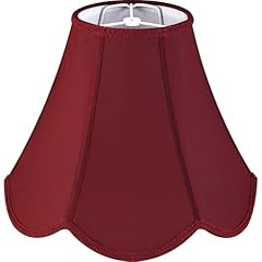 Burgundy scalloped lamp for sale  Delivered anywhere in USA 