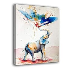 Elephant watercolor canvas for sale  Delivered anywhere in USA 
