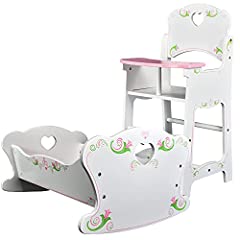 The Magic Toy Shop Bibi Doll - Dolls Wooden High Chair for sale  Delivered anywhere in UK