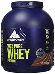 Multipower 100% Pure Whey Protein - Fino a 80% di Proteine del Siero del Latte - Proteine Isolate come Fonte Principale - 67 Porzioni - Per lo sviluppo Muscolare - 2 Kg - Gusto Cioccolato usato  Spedito ovunque in Italia 