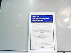 Revue philosophie ancienne d'occasion  Livré partout en France