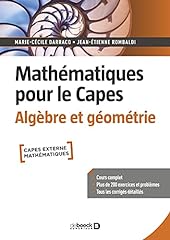 Mathématiques capes. algèbre d'occasion  Livré partout en Belgiqu