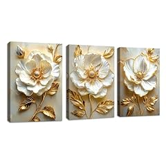 3pcs white flowers for sale  Delivered anywhere in UK