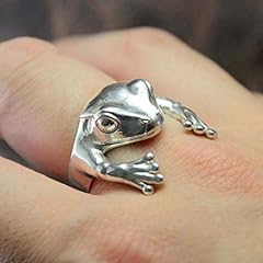Retro Frog Ring, Vintage Sterling Silver Frog Ring, used for sale  Delivered anywhere in UK