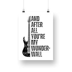 Wonderwall music poster for sale  Delivered anywhere in UK