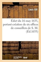 édict may 1635 d'occasion  Livré partout en France