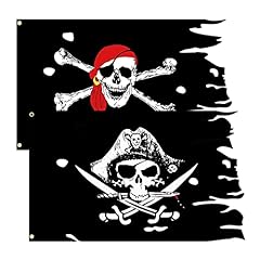 2pack pirate flags for sale  Delivered anywhere in Ireland