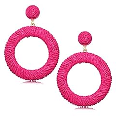 Woven rattan earrings for sale  Delivered anywhere in USA 