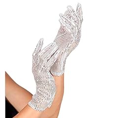 Silver sequin gloves usato  Spedito ovunque in Italia 